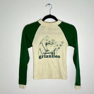 Uo Save The Grizzlies Baseball / Raglan Tee